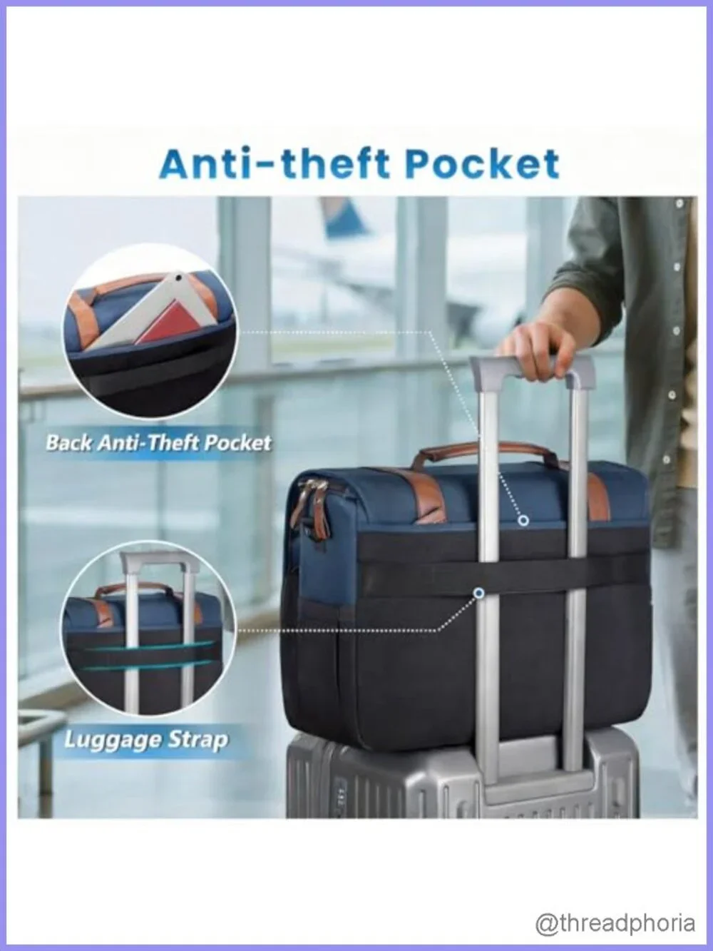 MATEIN Laptop Messenger Bag for Men, Shoulder Bag with USB Charging Port